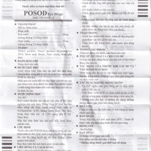 Thuốc tra mắt Posod Hanlim dùng cho bệnh bị đục, xuất huyết pha lê thể, cận thị (10ml)