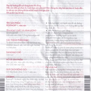 Thuốc Postinor 1 Gedeon dùng tránh thai khẩn cấp trong vòng 72 giờ sau giao hợp (1 viên)