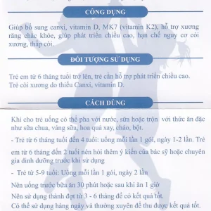 Cốm Pre-Vipteen 3 Vinh Gia giúp tăng chiều cao, tăng sức đề kháng (20 gói x 2g)