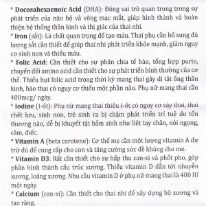 Thực phẩm bảo vệ sức khỏe Prenatal One Vitamins For Life cung cấp DHA, vitamin và khoáng chất