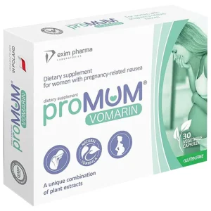 Viên uống proMUM Vomarin hỗ trợ giảm buồn nôn cho phụ nữ mang thai, tăng tiết sữa mẹ (2 vỉ x 15 viên)