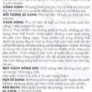 Viên uống proMUM DHA Alg bổ sung DHA cho phụ nữ có thai và cho con bú (3 vỉ x 10 viên)