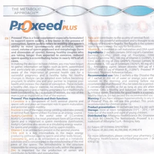 Bột Proxeed Plus Sigma-tau hỗ trợ sức khỏe sinh sản nam giới (30 gói x 5g)