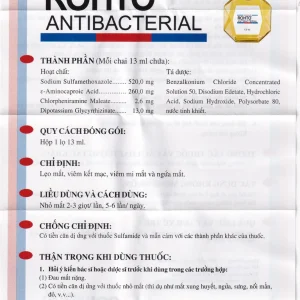 Thuốc nhỏ mắt Rohto Antibacterial điều trị lẹo mắt, viêm kết mạc, viêm mi mắt (13ml)
