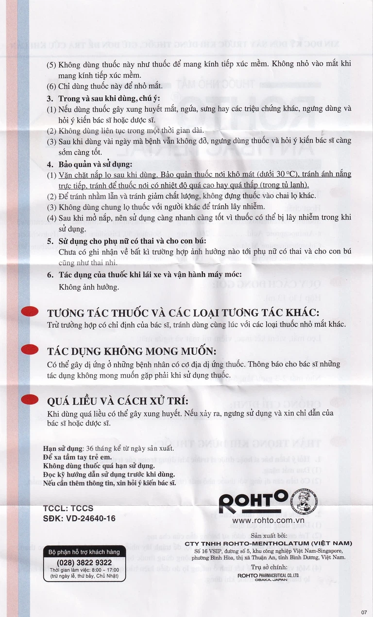 Thuốc nhỏ mắt Rohto Antibacterial điều trị lẹo mắt, viêm kết mạc, viêm mi mắt (13ml)