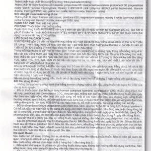 Thuốc Rosepire 3mg/0,02mg Exeltis tím dùng để tránh thai (1 vỉ x 28 viên)