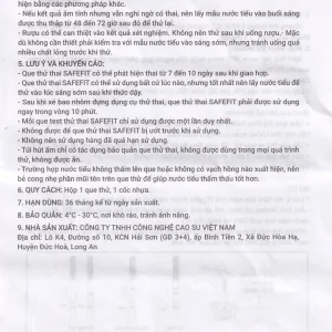 Que thử thai nhanh Safefit Test (Hộp 1 que x 1 cốc nhựa)