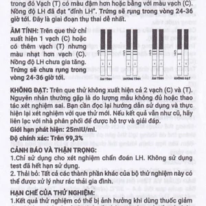 Que thử rụng trứng Safefit Test dùng để xác định ngày rụng trứng (7 que)