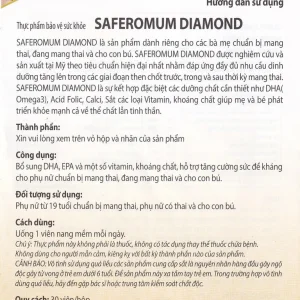 Viên uống Saferomum Diamond AVA Pharmaceutical bổ sung DHA, EPA và một số vitamin, khoáng chất (30 viên)