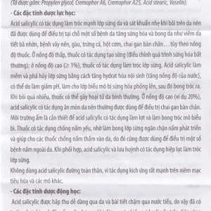 Thuốc mỡ bôi da Salicylic 5% Hataphar làm bạt sừng, bong vẩy (15g)