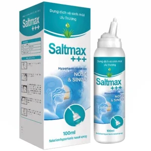 Dung dịch xịt mũi Saltmax+++ 100ml Hóa Dược dùng vệ sinh mũi, loại bỏ gỉ mũi, chất nhầy, bụi bẩn
