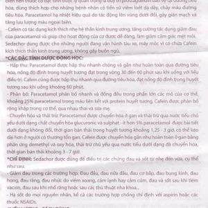 Thuốc Sedachor Haripharco hạ sốt, giảm đau, trị cảm cúm, nhức đầu (50 vỉ x 10 viên)