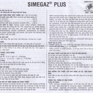 Hỗn dịch uống Simegaz Plus OPV vị bạc hà, điều trị viêm loét dạ dày , tăng acid dạ dày (20 gói x 10ml)
