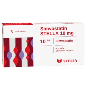 Thuốc Simvastatin Stella 10mg điều trị rối loạn lipid máu (3 vỉ x 10 viên)
