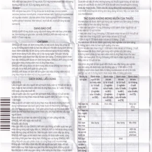 Thuốc Singulair 10mg Organon Pharma điều trị hen dai dẳng từ nhẹ đến trung bình (2 vỉ x 14 viên)