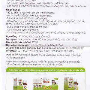 Siro ho cảm Ích Nhi Nam Dược hỗ trợ giải cảm, giảm ho, tiêu đờm (30 gói x 5ml)