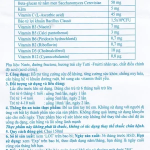 Siro Immunix3 Children 150ml Otosan hỗ trợ tăng cường đề kháng, tăng cường sức khỏe