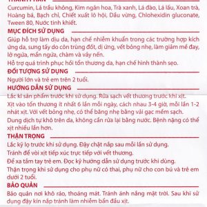 Dung dịch xịt ngoài da Skin Herbal hỗ trợ giảm mày đay, mẩn ngứa, sưng tấy, chàm và vết bỏng nhẹ (20ml)