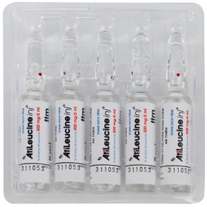 Dung dịch tiêm AtiLeucine inj 500mg/5ml An Thiên điều trị triệu chứng cơn chóng mặt (2 vỉ x 5 ống)