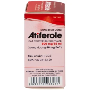Dung dịch uống Atiferole An Thiên điều trị thiếu sắt và thiếu máu do thiếu sắt (60ml)