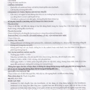 Thuốc SP Ambroxol 30mg điều trị các bệnh cấp và mạn tính ở đường hô hấp (10 vỉ x 10 viên)