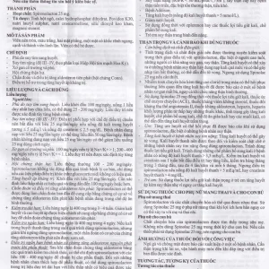 Thuốc Spinolac 25mg Hasan điều trị phù do tim sung huyết (10 vỉ x 10 viên)