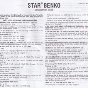 Viên ngậm Star Benko OPV điều trị nhiễm khuẩn miệng, họng (2 vỉ x 12 viên)