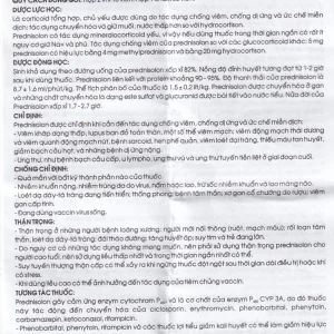 Thuốc Sunapred 20mg Donaipharm chống viêm, chống dị ứng (30 viên)