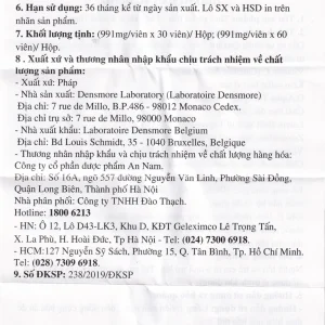 Viên uống Suvéal Duo Densmore Laboratoire bổ sung Omega 3, hỗ trợ cho sự phát triển não bộ và thị giác (2 vỉ x 15 viên)