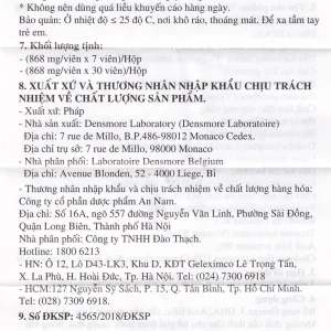 Viên uống Suvéal Grossesse Fer Densmore bổ sung Omega 3, DHA, Vitamin, khoáng chất (2 vỉ x 15 viên)