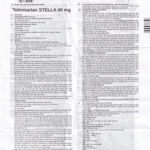 Thuốc Telmisartan Stella 40mg điều trị tăng huyết áp, phòng ngừa tim mạch (3 vỉ x 10 viên)