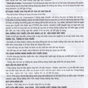 Thuốc Terpincodein-F giảm ho, long đờm (10 vỉ x 10 viên)