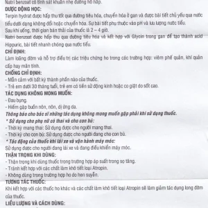 Thuốc Terpinzoat TV.PHARM làm loãng đờm và điều trị các triệu chứng ho (100 viên)