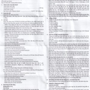 Thuốc Tetracyclin 500mg Uphace điều trị nhiễm khuẩn đường hô hấp (10 vỉ x 10 viên)