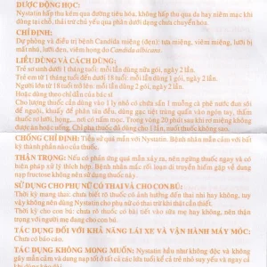 Thuốc rơ miệng Nyst 25.000IU OPC dự phòng và điều trị bệnh Candida miệng (10 gói)