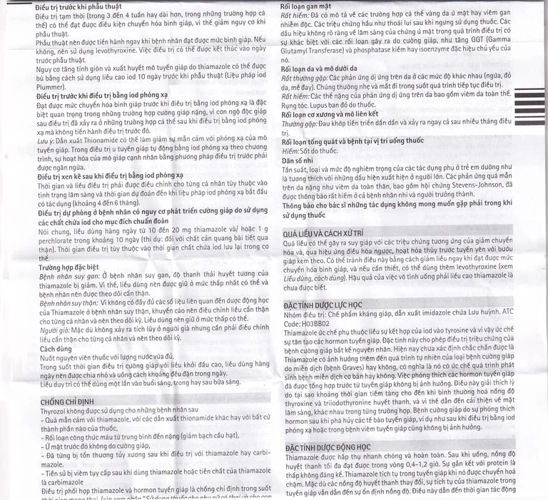 Thuốc Thyrozol 10mg Merck điều trị cường giáp (10 vỉ x 10 viên)