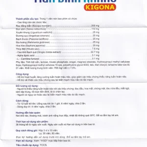 Viên uống Tiền Đình Khang Kigona Eloge hỗ trợ hoạt huyết, tăng cường tuần hoàn máu não (3 vỉ x 10 viên)