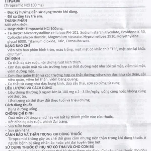 Thuốc Tiram 100mg Shinpoong Deawoo điều trị co thắt dạ dày ruột (10 vỉ x 10 viên)