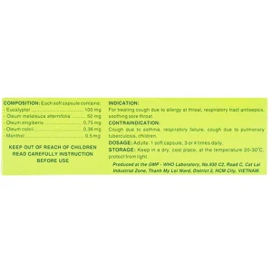 Thuốc Tragutan F Dược 3-2 điều trị các chứng ho, sát trùng đường hô hấp (3 vỉ x 10 viên)