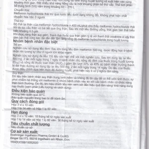 Thuốc Trajenta Duo 2.5mg/850mg Boehringer điều trị đái tháo đường típ 2 (14 viên)