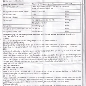 Thuốc bột hít phân liều Trelegy Ellipta GSK điều trị bệnh phổi tắc nghẽn mãn tính (30 liều hít)