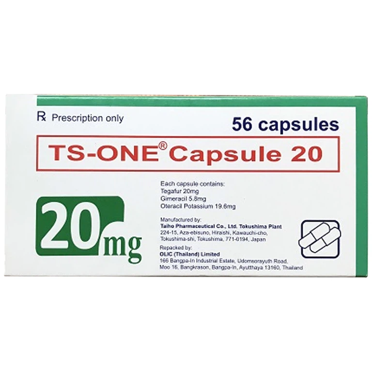 Thuốc TS-One Capsule 20mg Taiho điều trị ung thư dạ dày (4 vỉ x 14 viên)