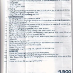 Gạc kháng khuẩn chống dính UrgoClean Ag 10cm x 10cm Urgo làm sạch vết thương mạn tính (10 miếng)