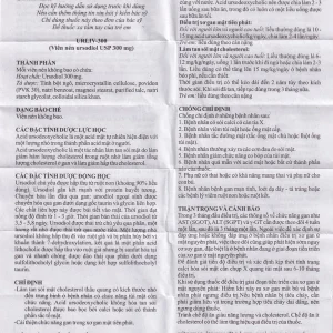 Thuốc Urliv 300 Theon Pharmaceuticals điều trị làm tan sỏi mật, cải thiện chức năng gan (10 vỉ x 10 viên)