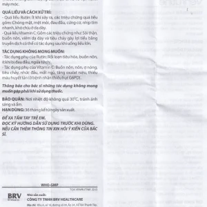 Thuốc Venrutine 500mg/100mg BRV điều trị bệnh trĩ, các chứng xuất huyết dưới da (3 vỉ x 10 viên)