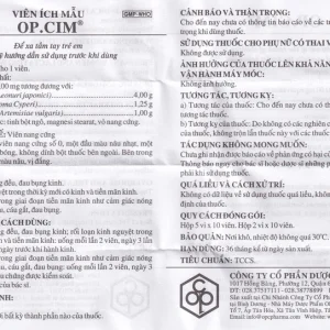 Viên ích mẫu OP.CIM OPC điều hòa kinh nguyệt (2 vỉ x 10 viên)