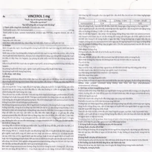 Thuốc Vincerol 1mg Vinphaco dùng trong bệnh tim gây tắc mạch, nhồi máu cơ tim (10 vỉ x 10 viên)