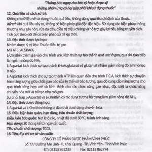 Thuốc Vin-Hepa 500 Vinphaco điều trị các bệnh lý ở gan (6 vỉ x 10 viên)