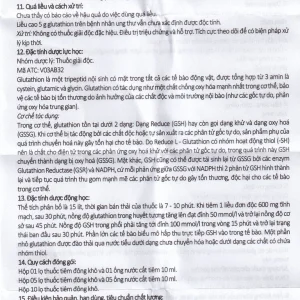 Thuốc tiêm Vinluta 600 Vinphaco giảm độc tính của xạ trị và hóa chất điều trị ung thư (1 lọ bột + 1 ống nước cất tiêm 10ml)