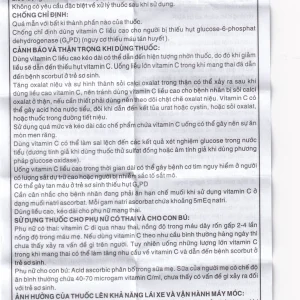 Thuốc Vitamin C 500mg Khapharco dự phòng và điều trị bệnh Scorbut (200 viên)